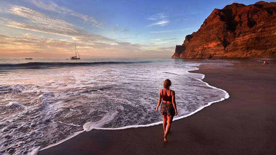 Playa de Güigüi, met een fantastisch uitzicht en de afgelegen schoonheid