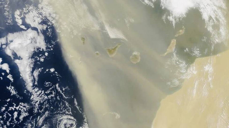 De Calima uit de Sahara houdt nog even aan tot halverwege volgende week