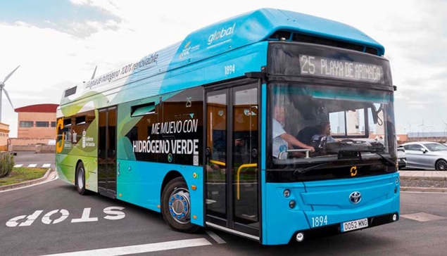 De eerste groene waterstofbus van de Canarische Eilanden is gepresenteerd op Gran Canaria