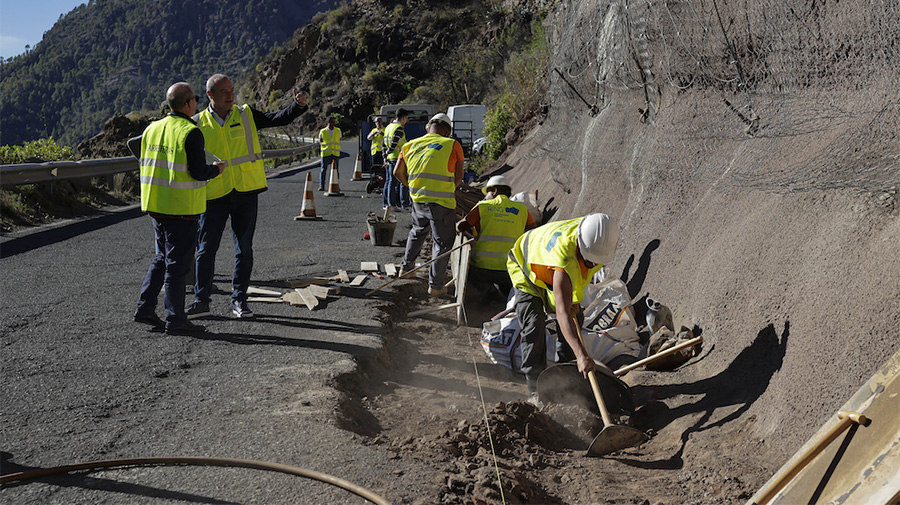 456.000 euro voor reparatie en verbreding van de GC-60 in Tejeda