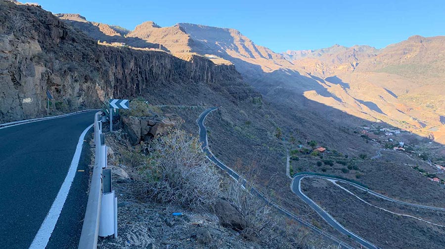 Schilderachtige rit in de bergen van Gran Canaria, Zuid