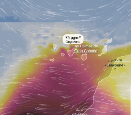 Update Calima: luchtkwaliteit Gran Canaria is nu ongezond!