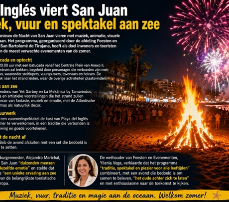 Playa del Inglés viert San Juan met muziek, vuur en spektakel aan zee