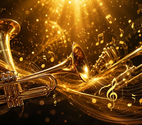 Mnozil Brass, wereldberoemd koperensemble, treedt op tijdens het Maspalomas Trompetfestival