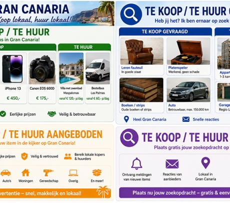 NIEUW: Dé advertentie plaats van en voor de Nederlandstalige gemeenschap op Gran Canaria
