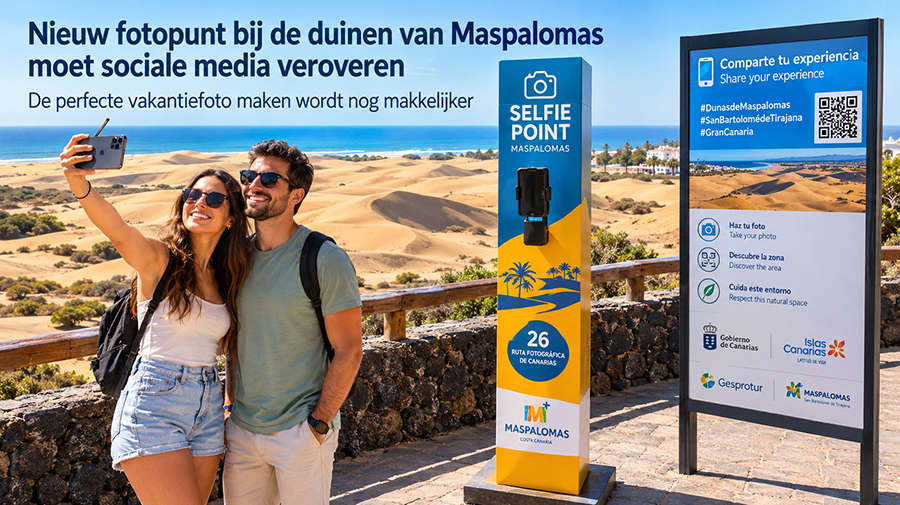Nieuw fotopunt bij de duinen van Maspalomas moet sociale media veroveren
